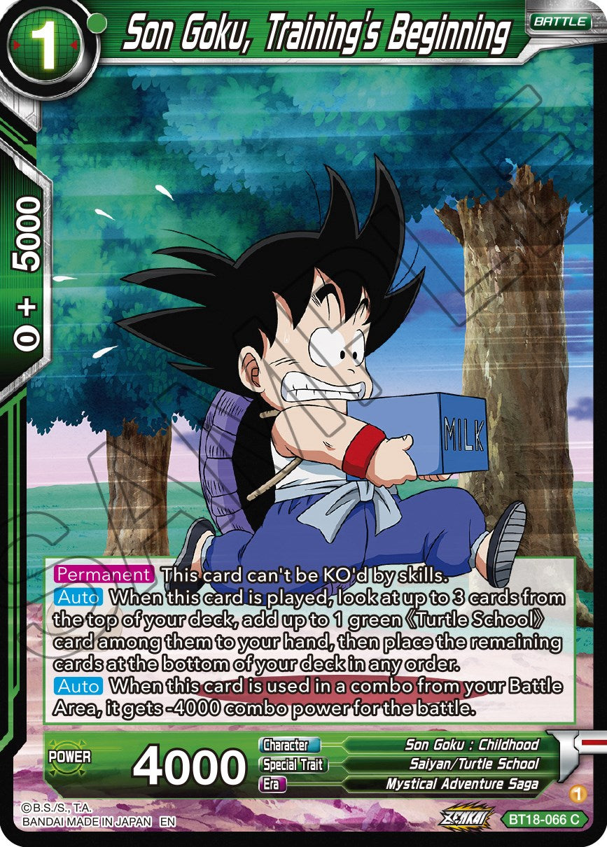 Son Goku, Training's Beginning (BT18-066) [Dawn of the Z-Legends] | Cracking-Singles