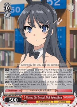 Bunny Girl Senpai, Mai Sakurajima (SBY/W64-E051 RR) [Rascal Does Not Dream of Bunny Girl Senpai] | Cracking-Singles