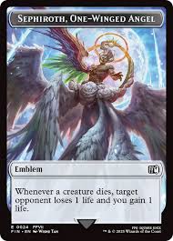 Emblem - Sephiroth, One-Winged Angel // Robot Warrior Double-Sided Token [FINAL FANTASY Tokens] | Cracking-Singles