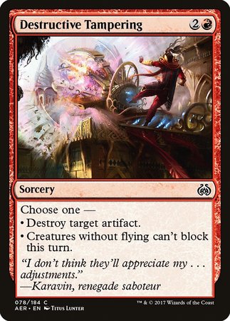 Destructive Tampering [Aether Revolt] | Cracking-Singles