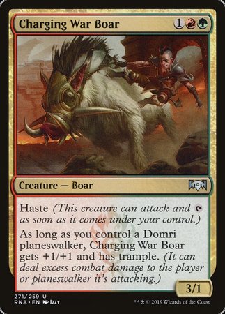 Charging War Boar [Ravnica Allegiance] | Cracking-Singles