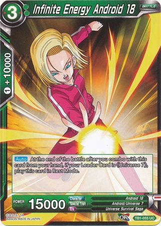 Infinite Energy Android 18 [TB1-055] | Cracking-Singles