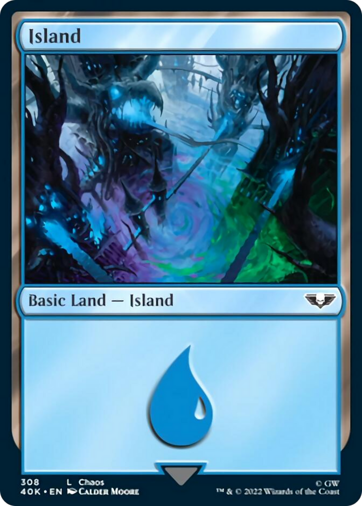 Island (308) (Surge Foil) [Universes Beyond: Warhammer 40,000] | Cracking-Singles