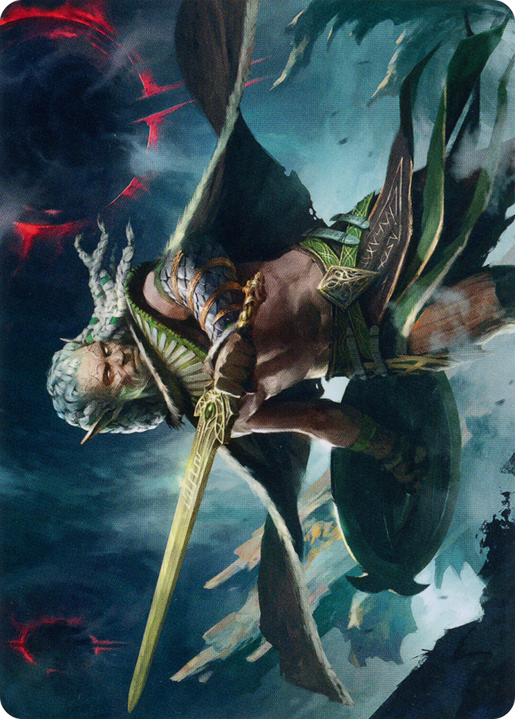 Serpent-Blade Assailant Art Card (40) [March of the Machine Art Series] | Cracking-Singles