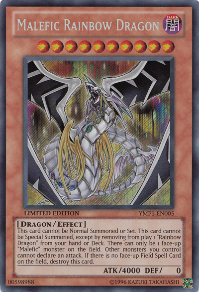 Malefic Rainbow Dragon [YMP1-EN005] Secret Rare | Cracking-Singles