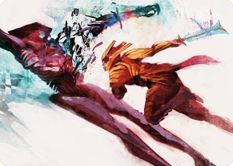 Hexgold Slash Art Card [Phyrexia: All Will Be One Art Series] | Cracking-Singles