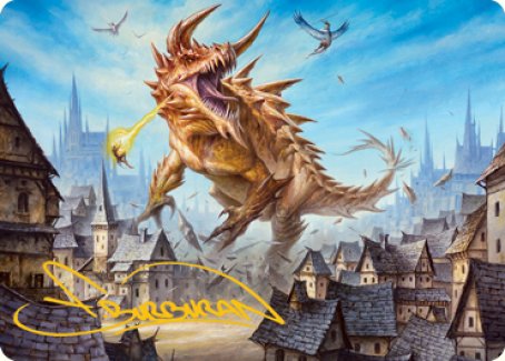 Tarrasque Art Card (Gold-Stamped Signature) [Dungeons & Dragons: Adventures in the Forgotten Realms Art Series] | Cracking-Singles