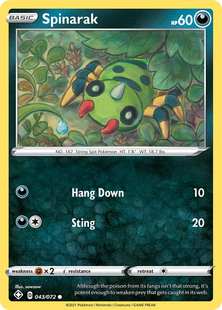 Spinarak (043/072) [Sword & Shield: Shining Fates] | Cracking-Singles