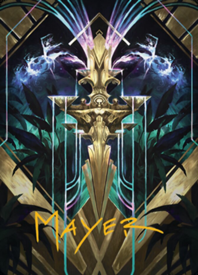 Halo Fountain Art Card (Gold-Stamped Signature) [Streets of New Capenna Art Series] | Cracking-Singles