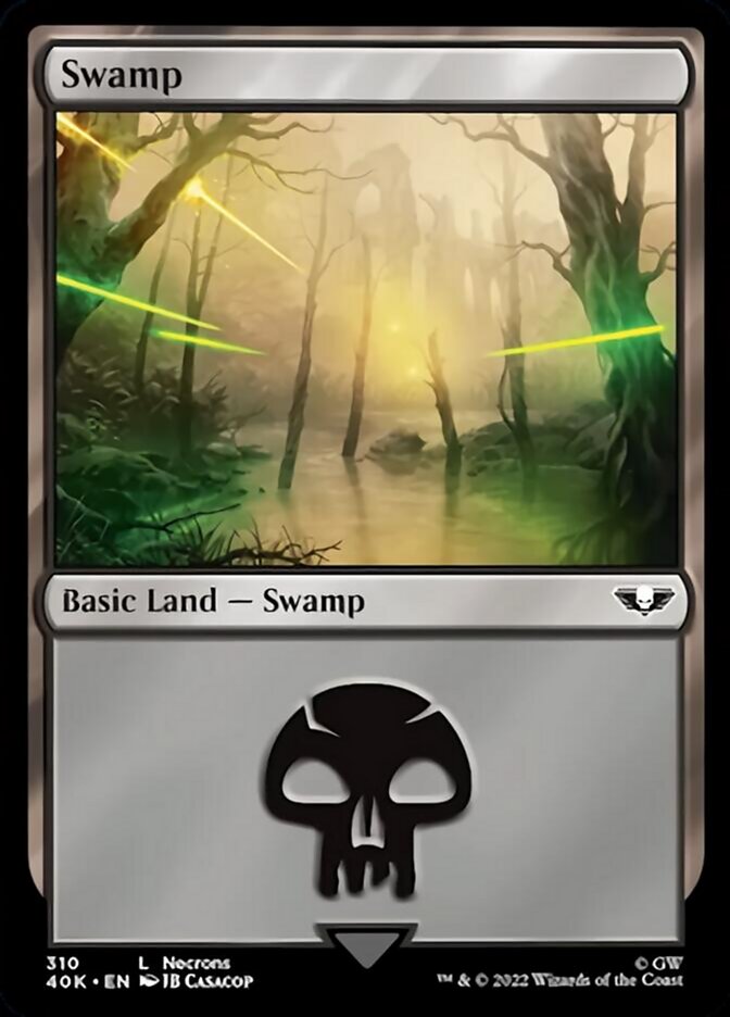 Swamp (310) (Surge Foil) [Universes Beyond: Warhammer 40,000] | Cracking-Singles