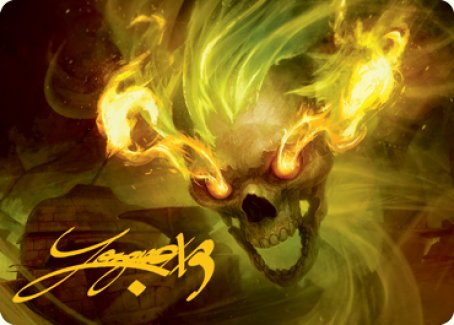 Flameskull Art Card (Gold-Stamped Signature) [Dungeons & Dragons: Adventures in the Forgotten Realms Art Series] | Cracking-Singles