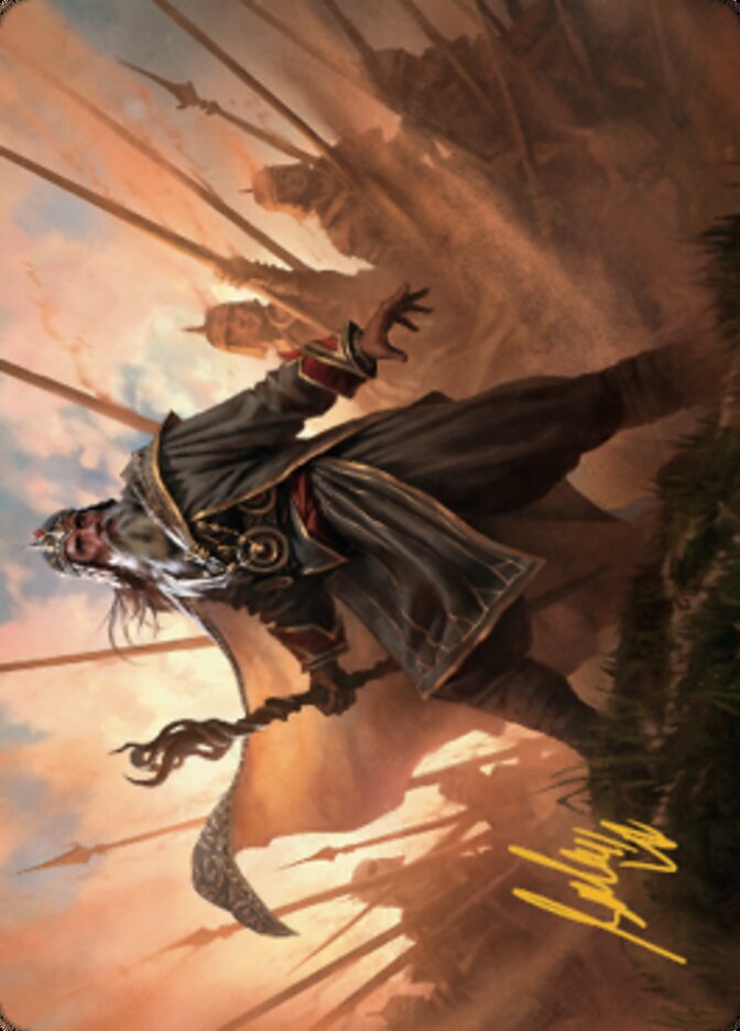Hazezon, Shaper of Sand Art Card (Gold-Stamped Signature) [Dominaria United Art Series] | Cracking-Singles