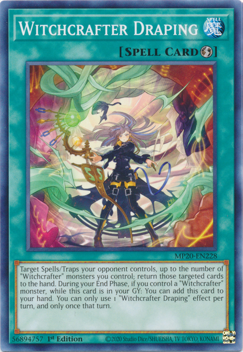 Witchcrafter Draping [MP20-EN228] Common | Cracking-Singles
