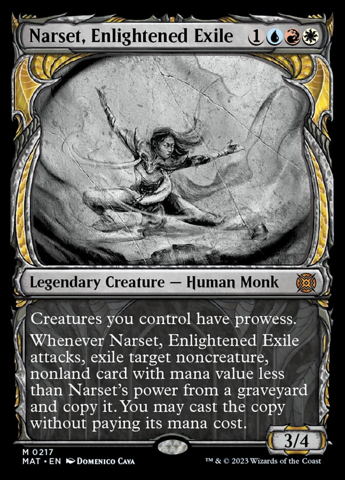 Narset, Enlightened Exile (Showcase Halo Foil) [March of the Machine: The Aftermath] | Cracking-Singles