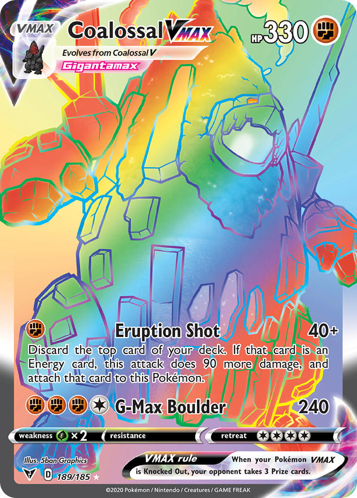 Coalossal VMAX (189/185) [Sword & Shield: Vivid Voltage] | Cracking-Singles