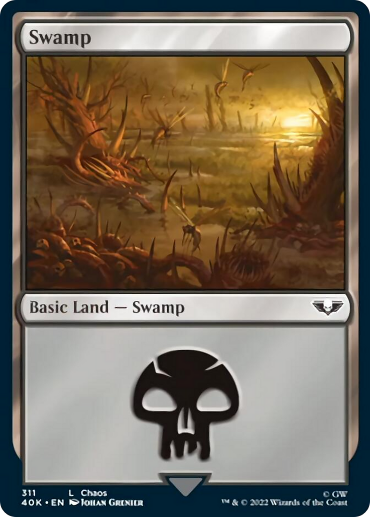 Swamp (311) [Universes Beyond: Warhammer 40,000] | Cracking-Singles