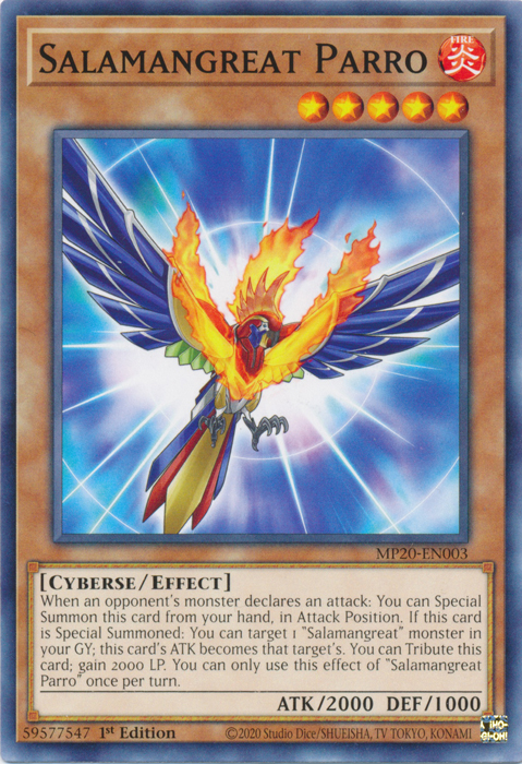 Salamangreat Parro [MP20-EN003] Common | Cracking-Singles