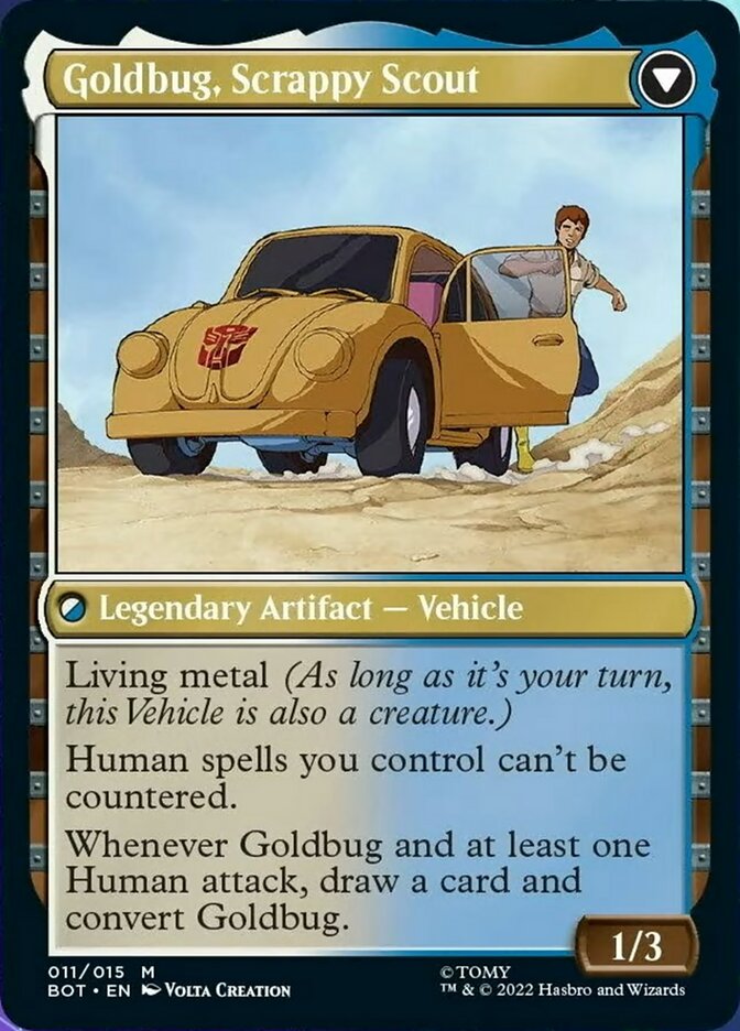 Goldbug, Humanity's Ally // Goldbug, Scrappy Scout [Universes Beyond: Transformers] | Cracking-Singles