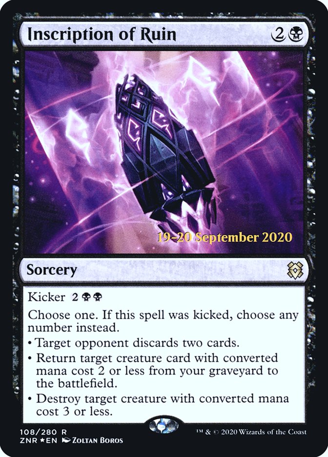 Inscription of Ruin  [Zendikar Rising Prerelease Promos] | Cracking-Singles