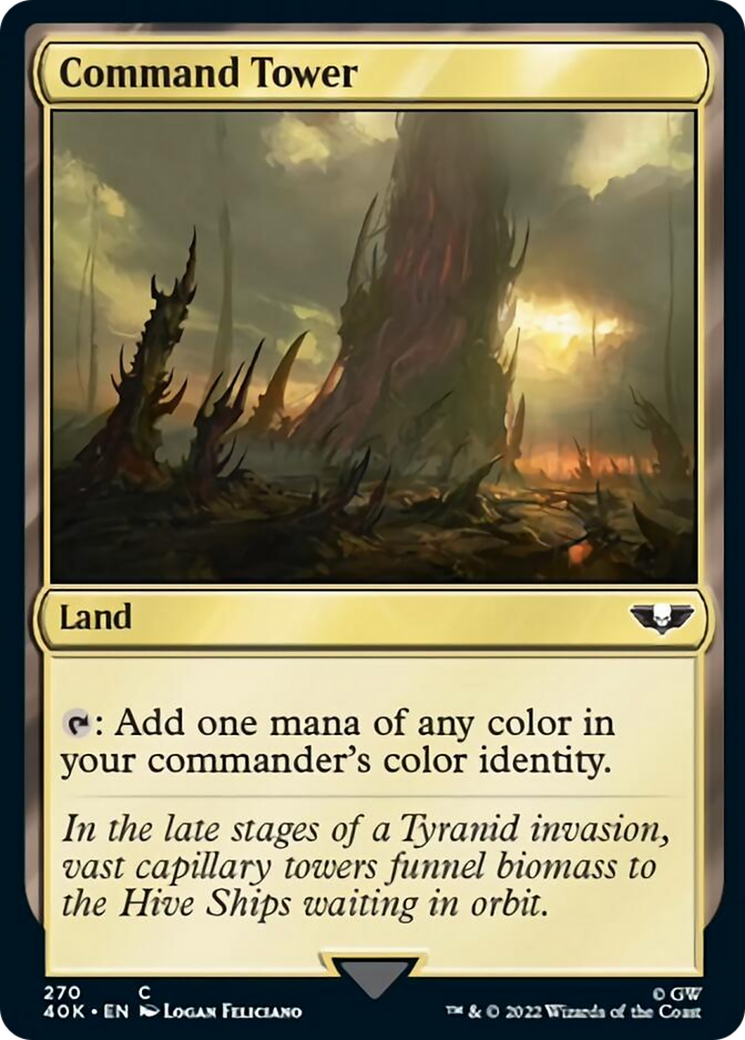 Command Tower (270) (Surge Foil) [Universes Beyond: Warhammer 40,000] | Cracking-Singles