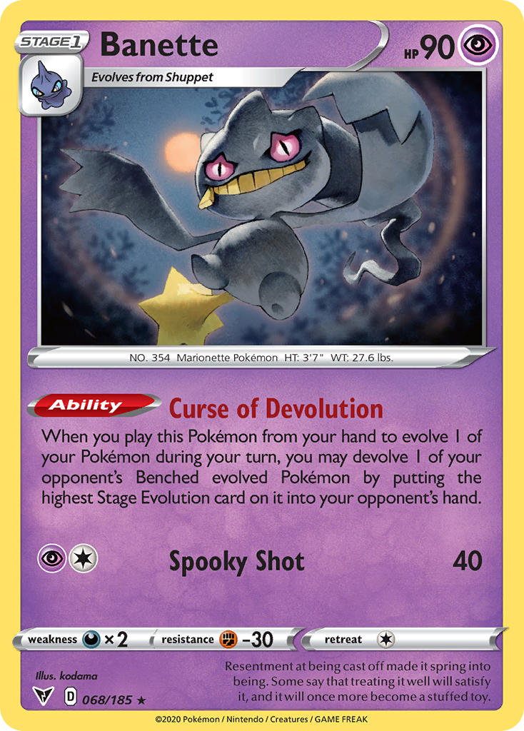 Banette (068/185) [Sword & Shield: Vivid Voltage] | Cracking-Singles