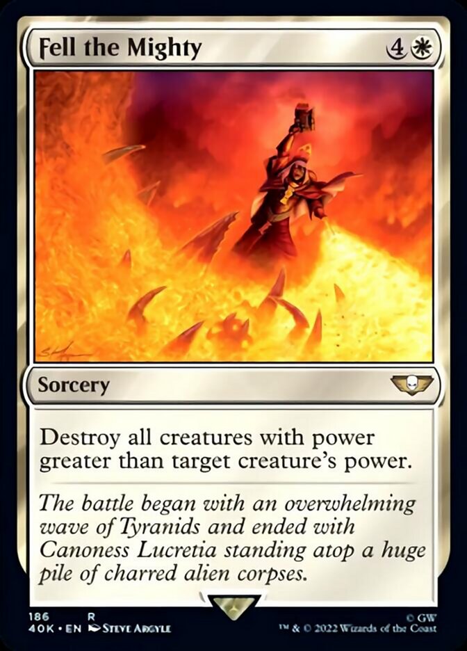 Fell the Mighty (Surge Foil) [Universes Beyond: Warhammer 40,000] | Cracking-Singles