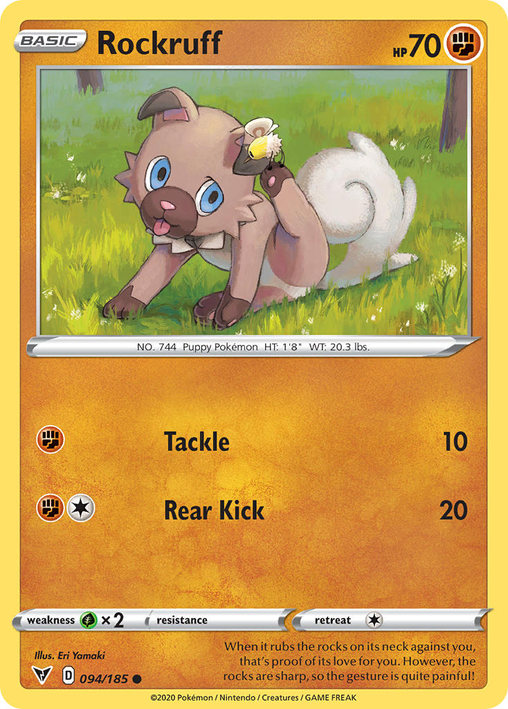 Rockruff (094/185) [Sword & Shield: Vivid Voltage] | Cracking-Singles