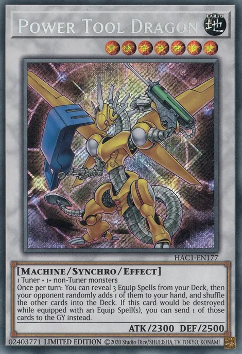 Power Tool Dragon [HAC1-EN177] Secret Rare | Cracking-Singles