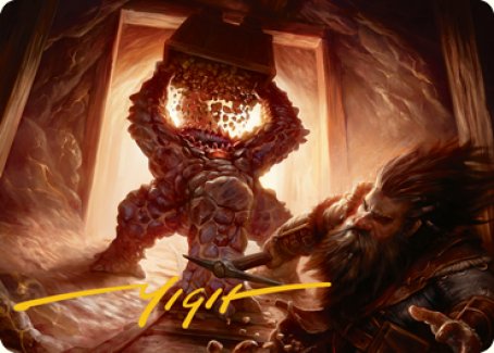 Xorn Art Card (Gold-Stamped Signature) [Dungeons & Dragons: Adventures in the Forgotten Realms Art Series] | Cracking-Singles