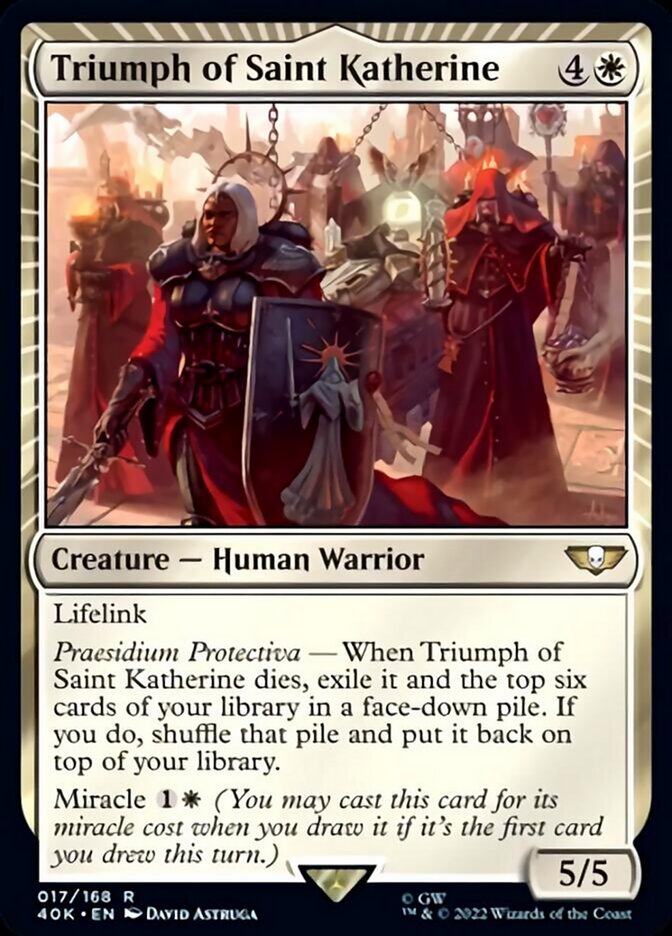 Triumph of Saint Katherine (Surge Foil) [Universes Beyond: Warhammer 40,000] | Cracking-Singles
