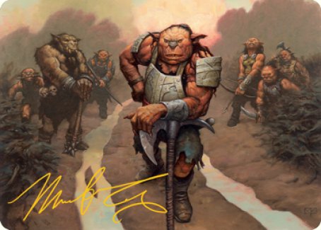 Hobgoblin Bandit Lord Art Card (Gold-Stamped Signature) [Dungeons & Dragons: Adventures in the Forgotten Realms Art Series] | Cracking-Singles