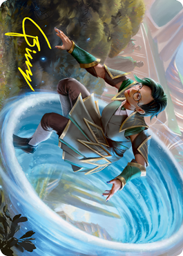 Vortex Runner Art Card (Gold-Stamped Signature) [Strixhaven: School of Mages Art Series] | Cracking-Singles