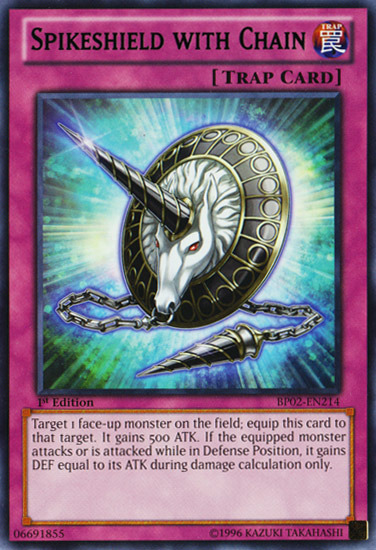 Spikeshield with Chain [BP02-EN214] Rare | Cracking-Singles