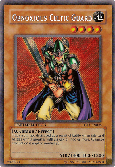 Obnoxious Celtic Guard [CT1-EN006] Secret Rare | Cracking-Singles