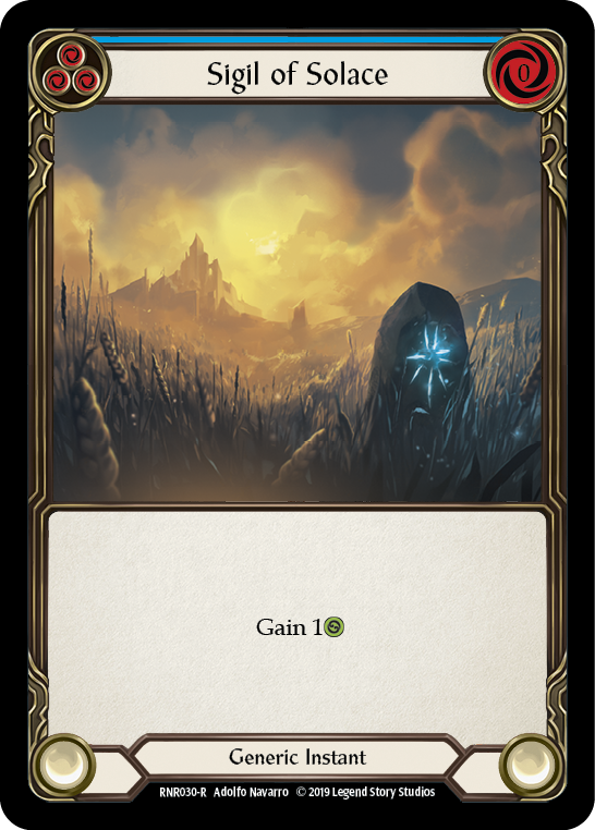 Sigil of Solace (Blue) [RNR030-R] (Rhinar Hero Deck)  1st Edition Normal | Cracking-Singles