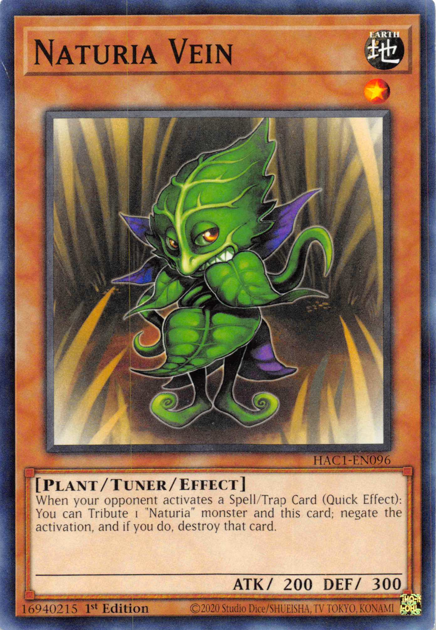Naturia Vein (Duel Terminal) [HAC1-EN096] Parallel Rare | Cracking-Singles