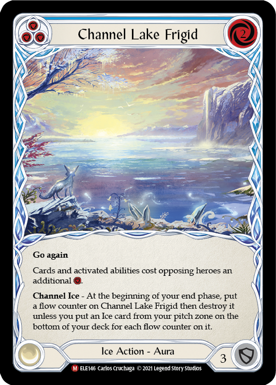 Channel Lake Frigid (Alternate Art) [ELE146] (Tales of Aria)  1st Edition Rainbow Foil | Cracking-Singles