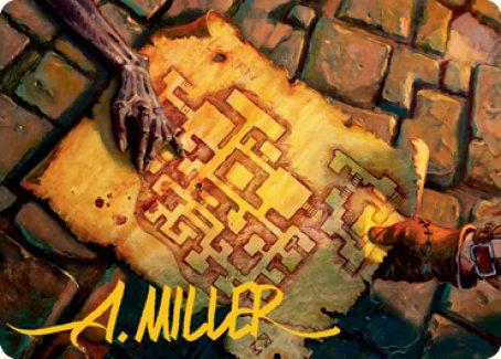 Dungeon Map Art Card (Gold-Stamped Signature) [Dungeons & Dragons: Adventures in the Forgotten Realms Art Series] | Cracking-Singles