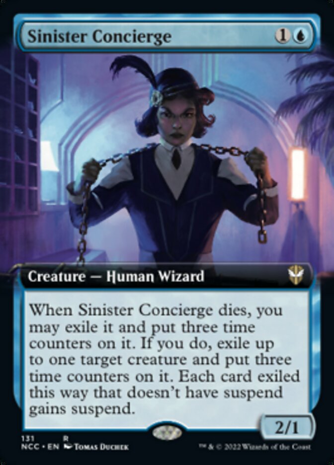 Sinister Concierge (Extended Art) [Streets of New Capenna Commander] | Cracking-Singles