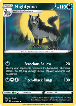 Mightyena (104/185) [Sword & Shield: Vivid Voltage] | Cracking-Singles