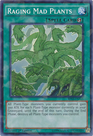Raging Mad Plants [BP03-EN165] Shatterfoil Rare | Cracking-Singles