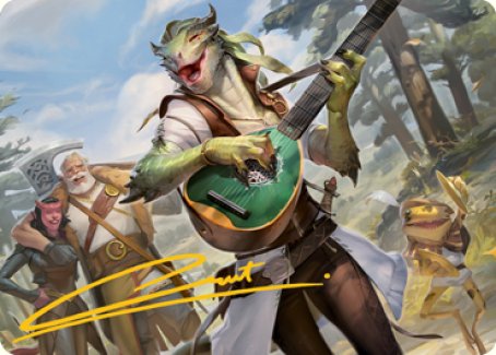 Wandering Troubadour Art Card (Gold-Stamped Signature) [Dungeons & Dragons: Adventures in the Forgotten Realms Art Series] | Cracking-Singles