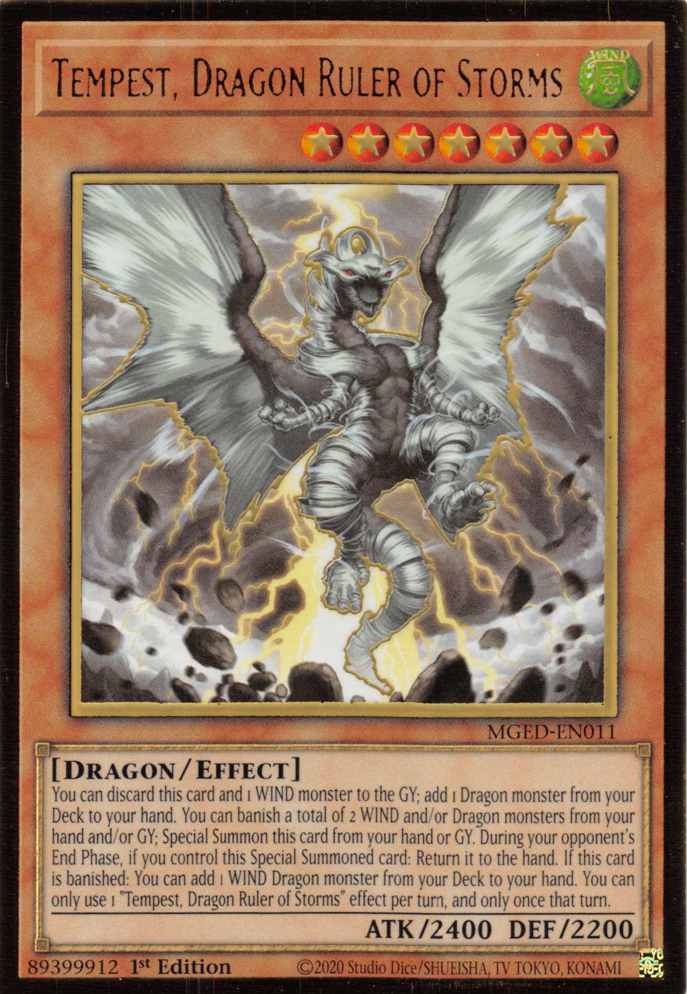 Tempest, Dragon Ruler of Storms [MGED-EN011] Gold Rare | Cracking-Singles