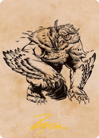 Owlbear (Showcase) Art Card (Gold-Stamped Signature) [Dungeons & Dragons: Adventures in the Forgotten Realms Art Series] | Cracking-Singles