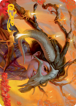 Hedgewitch's Mask Art Card (Gold-Stamped Signature) [Innistrad: Midnight Hunt Art Series] | Cracking-Singles