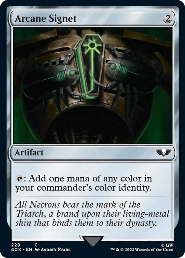 Arcane Signet (228) (Surge Foil) [Universes Beyond: Warhammer 40,000] | Cracking-Singles