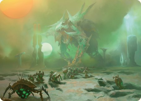 Green Sun's Twilight Art Card [Phyrexia: All Will Be One Art Series] | Cracking-Singles