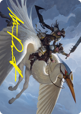 Gryffwing Cavalry Art Card (Gold-Stamped Signature) [Innistrad: Crimson Vow Art Series] | Cracking-Singles