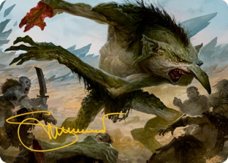 Troll Art Card (Gold-Stamped Signature) [Dungeons & Dragons: Adventures in the Forgotten Realms Art Series] | Cracking-Singles