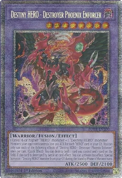 Destiny HERO - Destroyer Phoenix Enforcer [POTE-EN100] Starlight Rare | Cracking-Singles